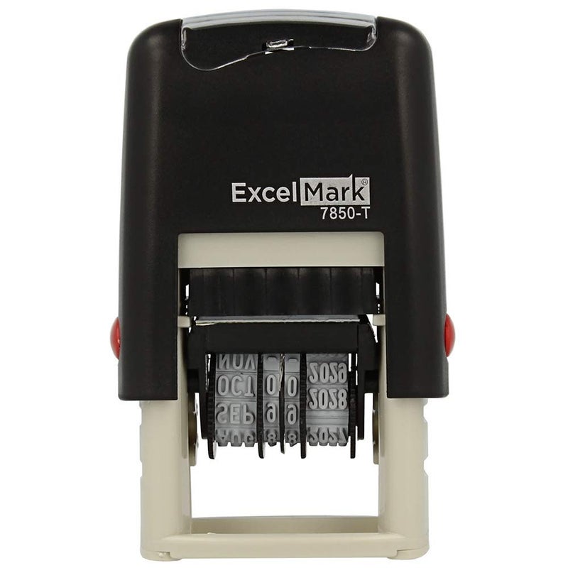 ExcelMark Faxed - Self-Inking Rubber Date Stamp - Compact Size - Black Ink - Image 2